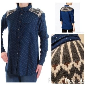 Free People Sage Button Up Shirt